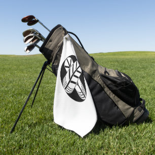 Shirakawa hawk feathers golf towel