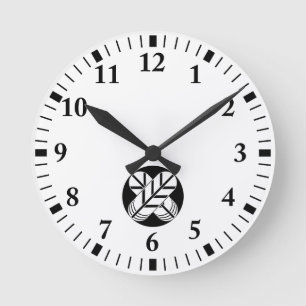 Shirakawa hawk feathers round clock