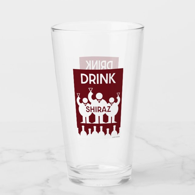 Shiraz Wine Drinkers Glass (Front)