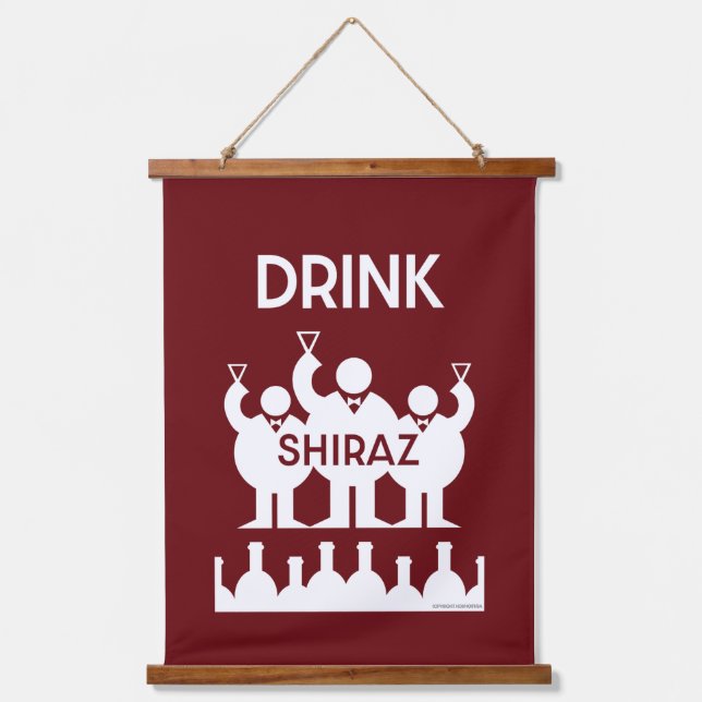 Shiraz Wine Drinkers Hanging Tapestry (Front)