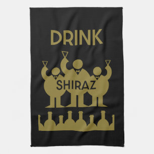 Shiraz Wine Drinkers Tea Towel
