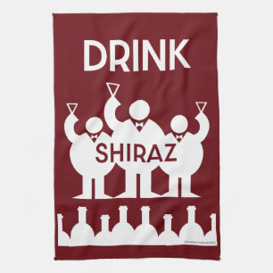 Shiraz Wine Drinkers Tea Towel