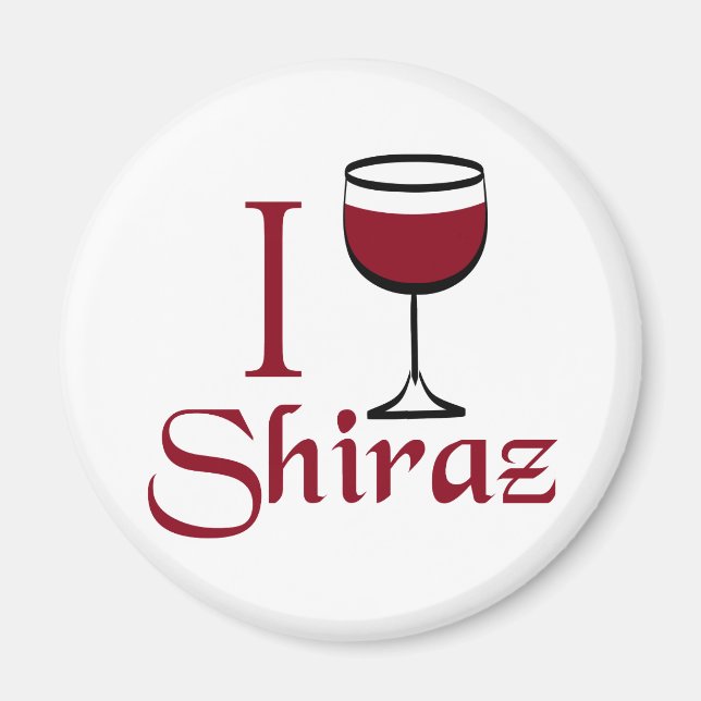 Shiraz Wine Lover Gifts Magnet (Front)