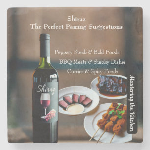 Shiraz Wine Pairing Guide/Mastering the Kitchen Stone Coaster