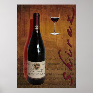 shiraz wine poster