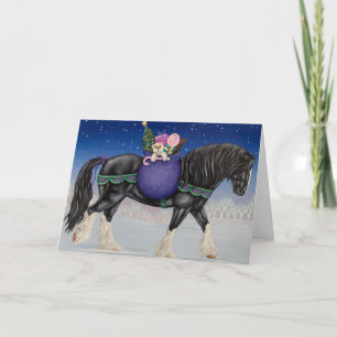 Shire Draught Horse Christmas Holiday Card