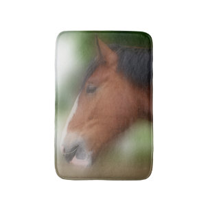 Shire Draught Horse Face Animal Bath Mat