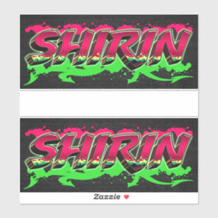 Shirin First Name Graffiti Sticker