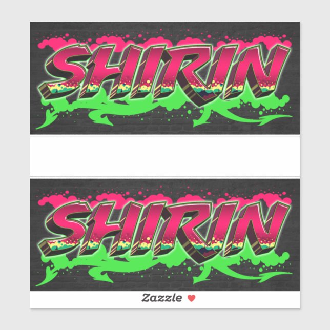 Shirin First Name Name Graffiti Decal Sticker (Sheet)