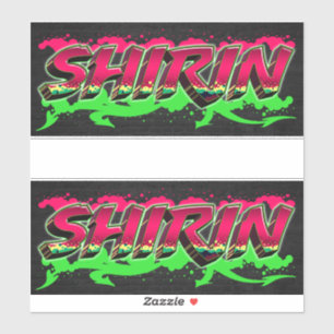 Shirin Vorname Name Graffiti Aufkleber Sticker
