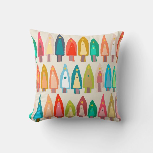 Shirish trees ikat cushion (Front)