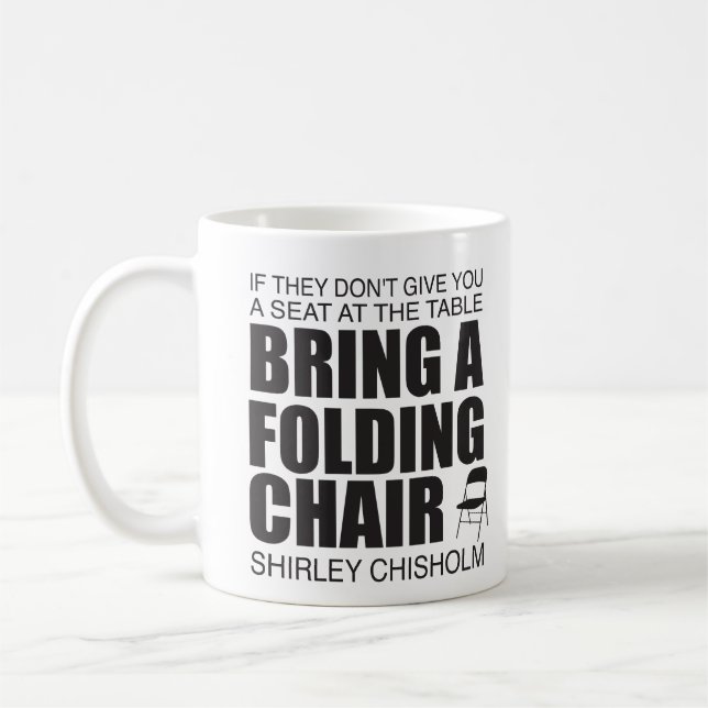 Shirley Chisholm Folding Chair Coffee Mug (Left)