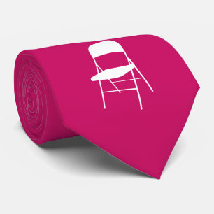 Shirley Chisholm Folding Chair Neck Tie   Hot Pink