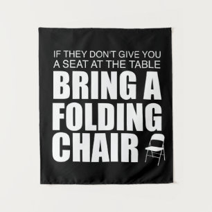 Shirley Chisholm Folding Chair Tapestry Black
