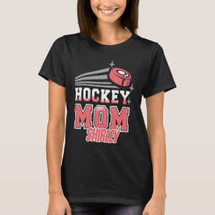 Shirley Hockey Mum With Puck Womens T-Shirt