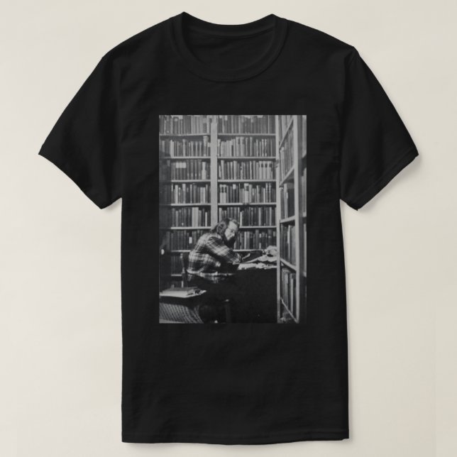 Shirley Jackson Art Print T-Shirt (Design Front)