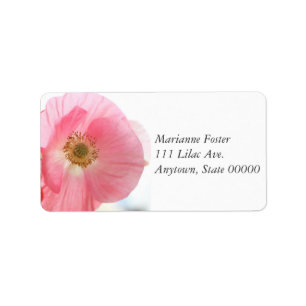Shirley poppy label