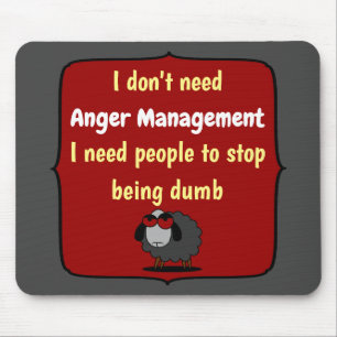 Shirley Sheep Funny Sarcasm Anger Management Dumb Mouse Mat