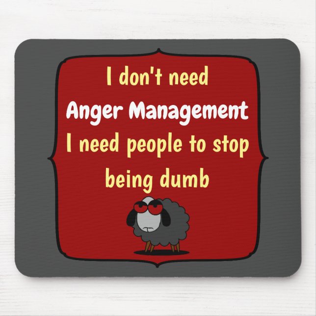 Shirley Sheep Funny Sarcasm Anger Management Dumb Mouse Mat (Front)
