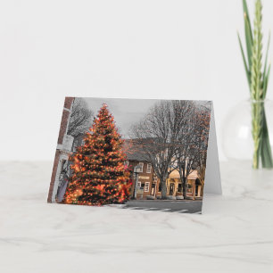 Shirley Square in Plymouth, Massachusetts Holiday Card