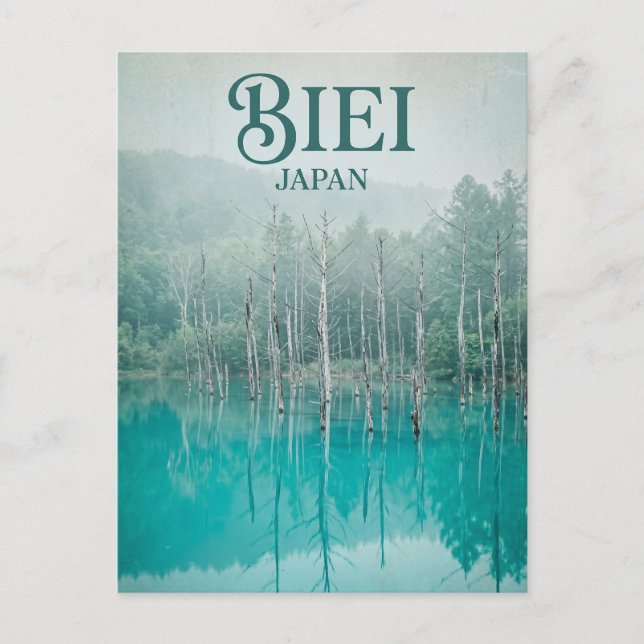 Shirogane Blue Pond Japan Postcard (Front)