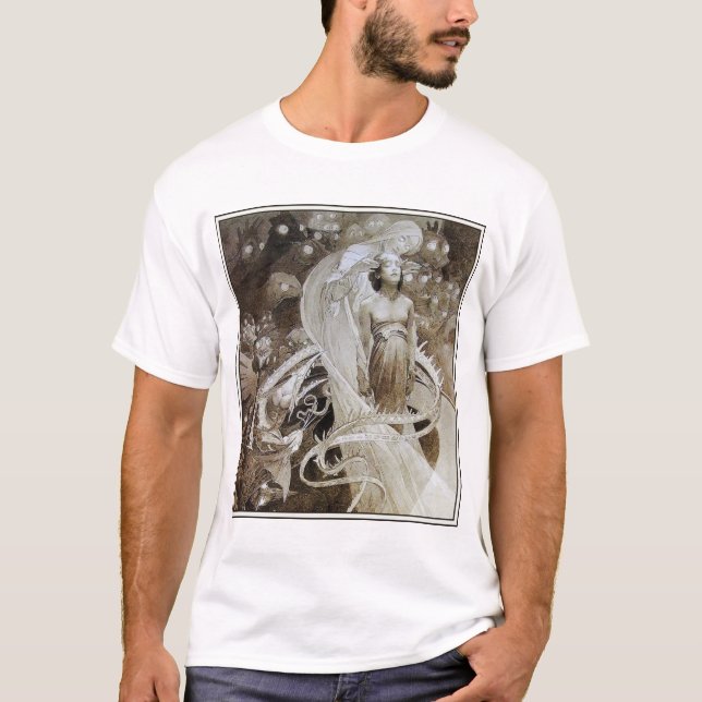 Shirt: Alphonse (Alfons) Mucha illustration T-Shirt (Front)
