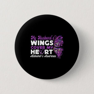 Shirt Alzheimer's Dementia Awareness Support Husba 6 Cm Round Badge