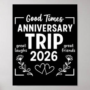 Shirt Anniversary Trip Couples Husband Wife Poster