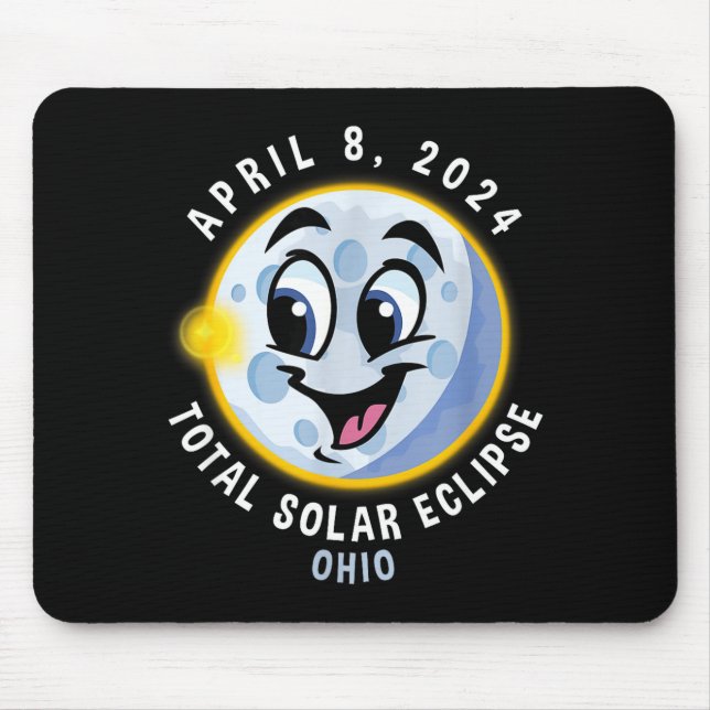 Shirt April 8 Solar Eclipse Ohio Mouse Mat (Front)