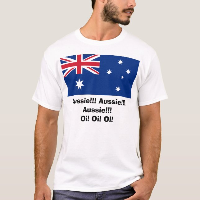 Shirt, Aussie!!! Aussie!!! Aussie!!!, Oi! Oi! Oi! T-Shirt (Front)