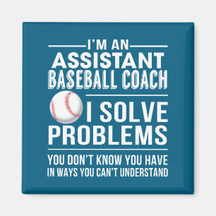 Shirt Baseball Coach Solve Problem Magnet