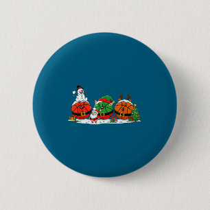 Shirt Basketball Santa Elf Snowman Christmas 6 Cm Round Badge