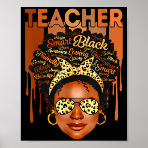 Shirt Black Teacher Magic Black History Poster