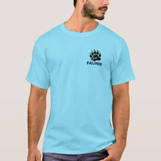 Shirt blue horizon with Faunik logo