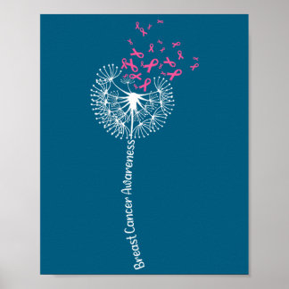 Shirt Breast Cancer Awareness Flower Pink Poster