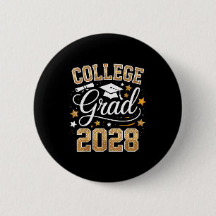 Shirt College Grad Class 2028 Senior 6 Cm Round Badge