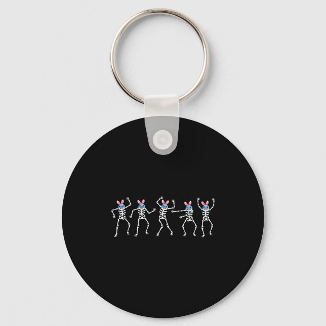 Shirt Dancing Skeletons Dance Challenge Dolphin Key Ring (Front)