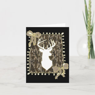 Shirt Deer Camo Coquette Preppy Bow Card