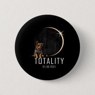 Shirt Dog Total Solar Eclipse Totality 6 Cm Round Badge