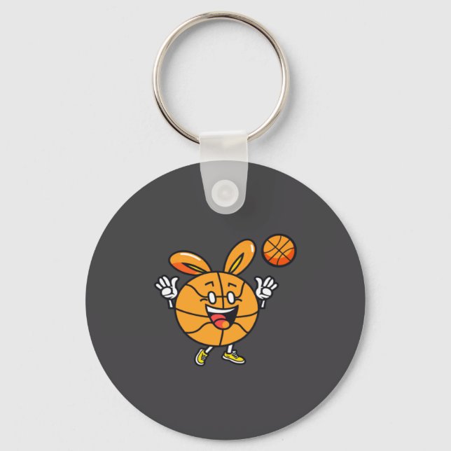 Shirt Easter Bunny Basketball Easter Key Ring (Front)