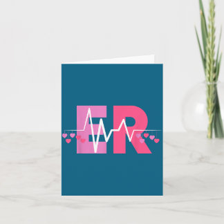 Shirt Emergency Department Heartbeat Heart Valenti Card