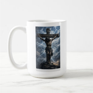shirt featuring a touching artwork of Jesus Christ Coffee Mug