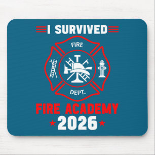 Shirt Fire Academy Graduation Badge Future Mouse Mat
