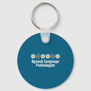 Shirt Floral Speech Language Pathologist Therapist Key Ring