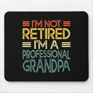 Shirt For Men Funny Fathers Day Retired Grandpa 2 Mouse Mat