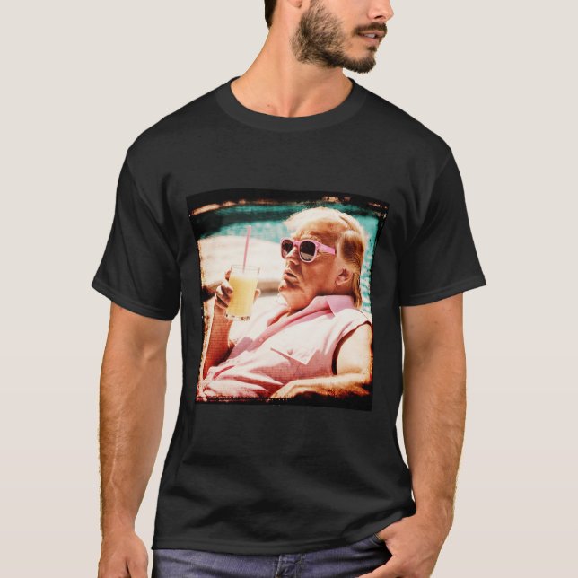 Shirt Funny Vintage Pina Colada Trump 2024 Felon  (Front)