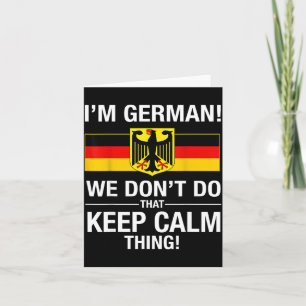 Shirt German Don' Keep Calm Card