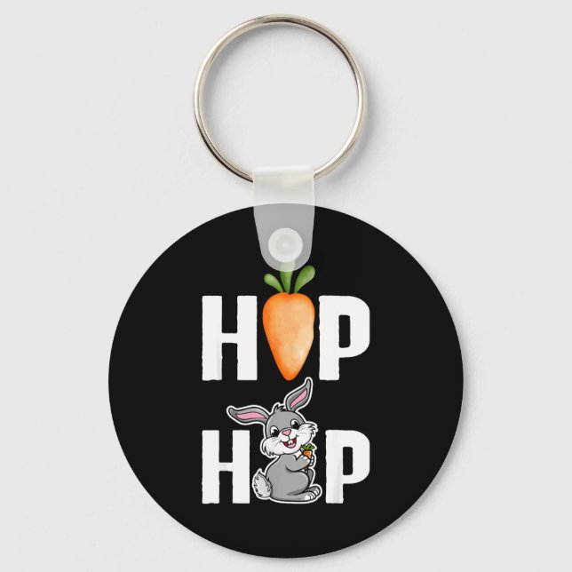 Shirt Hip Hop Easter Bunny Key Ring (Front)