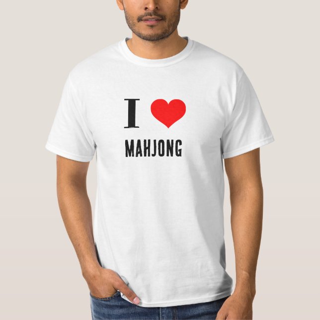 Shirt - I Heart mahjong (Front)
