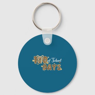 Shirt Leopard 100 Days School Teachers Key Ring